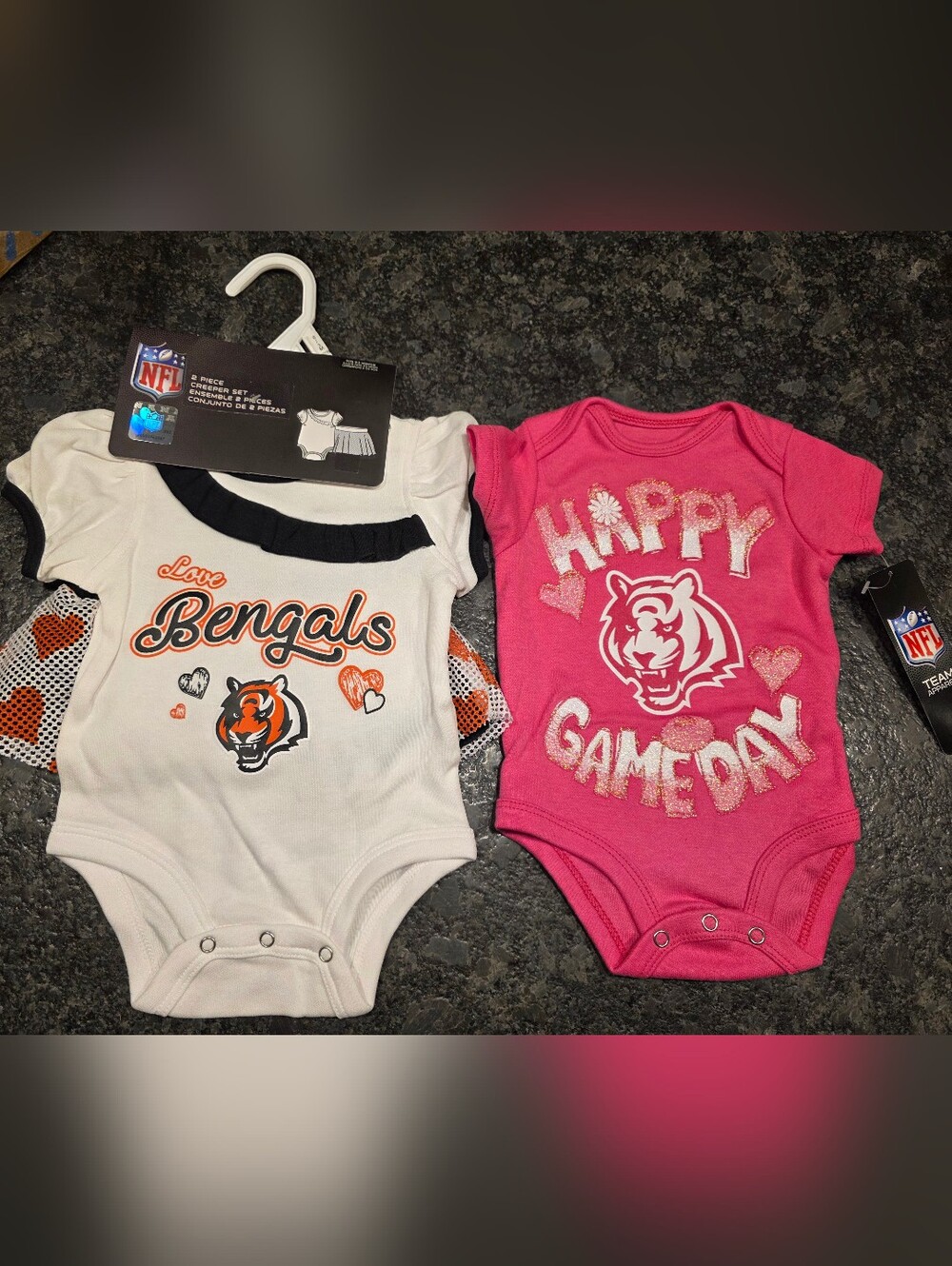 Cincinnati Bengals Infant Clothes. Multiple Pieces. Size 0-3 Months Brand New